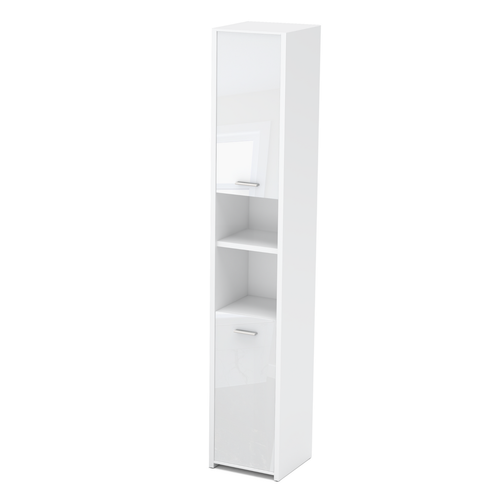 White cabinet with shelves deals