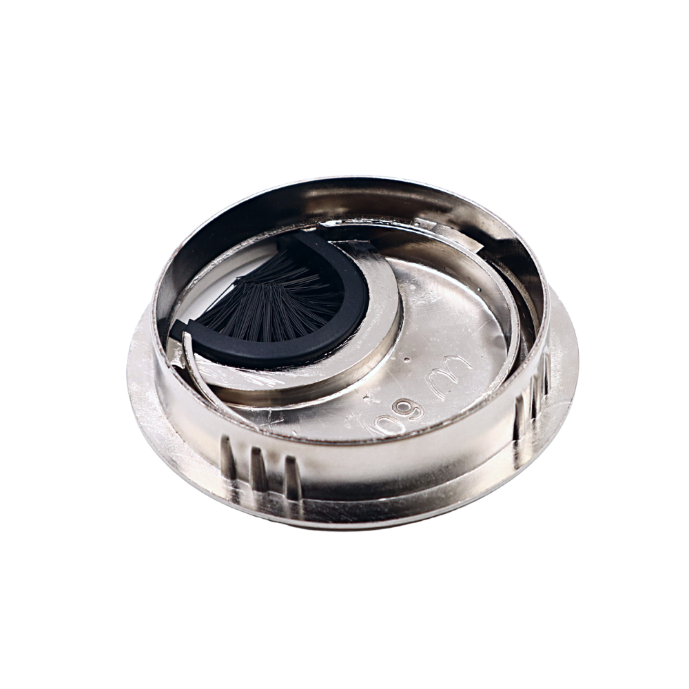 Metal Cable Grommet 60mm - Brushed Steel