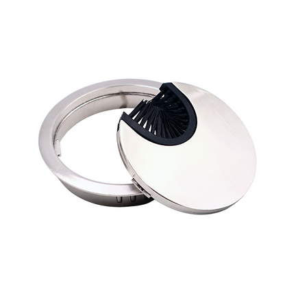 Metal Cable Grommet 60mm - Brushed Steel
