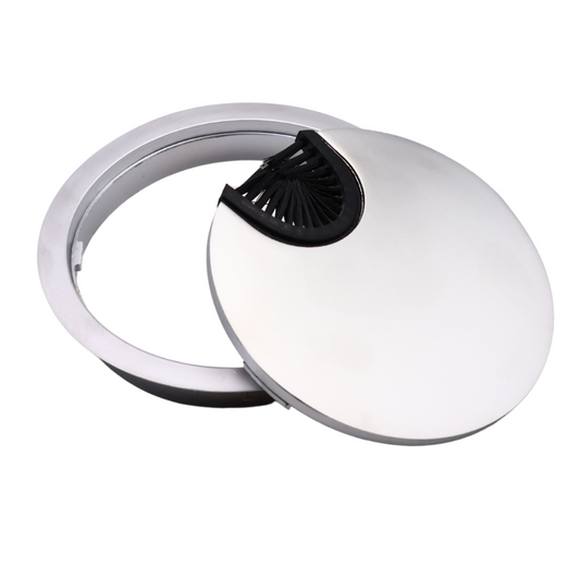 Metal Cable Grommet 80mm - Silver