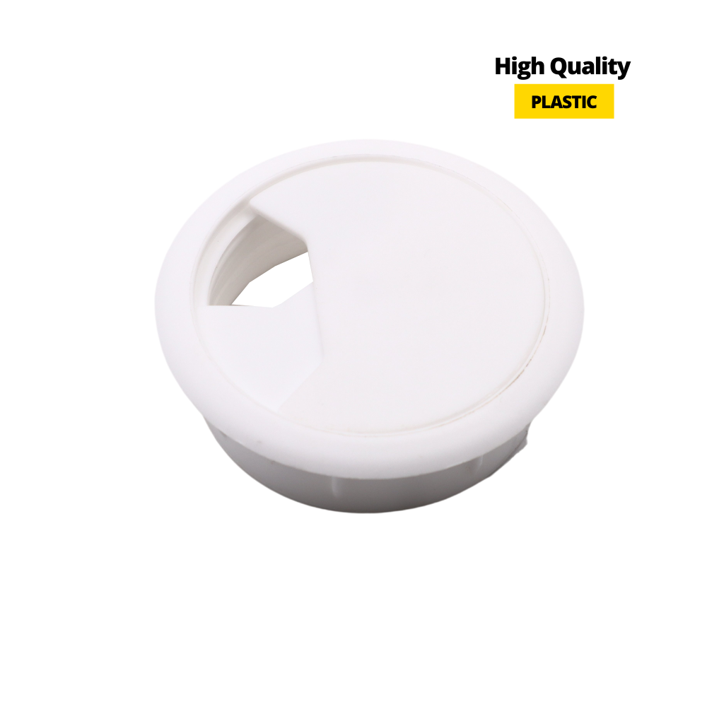 Plastic Cable Grommet Ø60mm, White (2) – Furnica