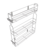 Pull Out Storage Baskets 20cm Soft-Close Side Cargo - 3 Shelves - Chrome