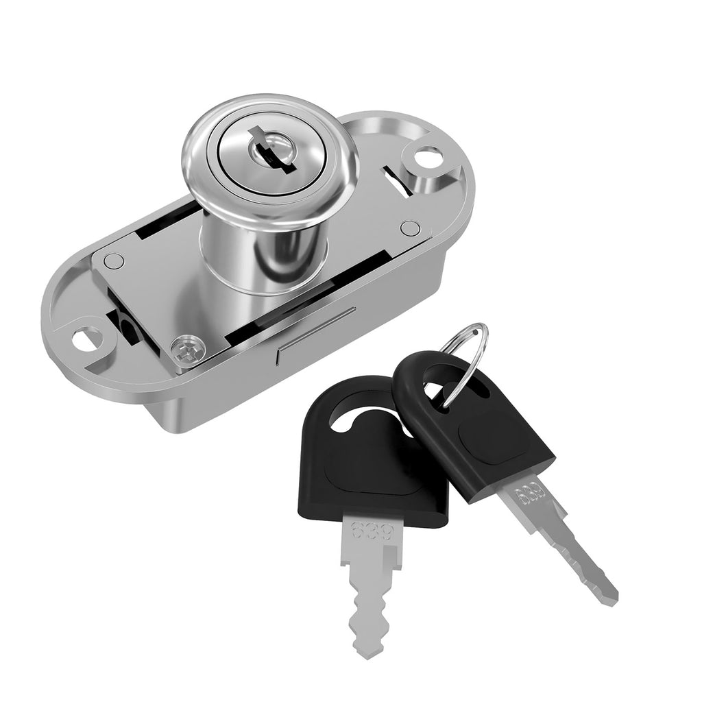 Rotatable Rotary Lock Rotatable Bar Lock 19x22mm, 2 Bars L-1000mm, Nickel - Furnica