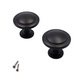 Round Cabinet Knob - Black Matt