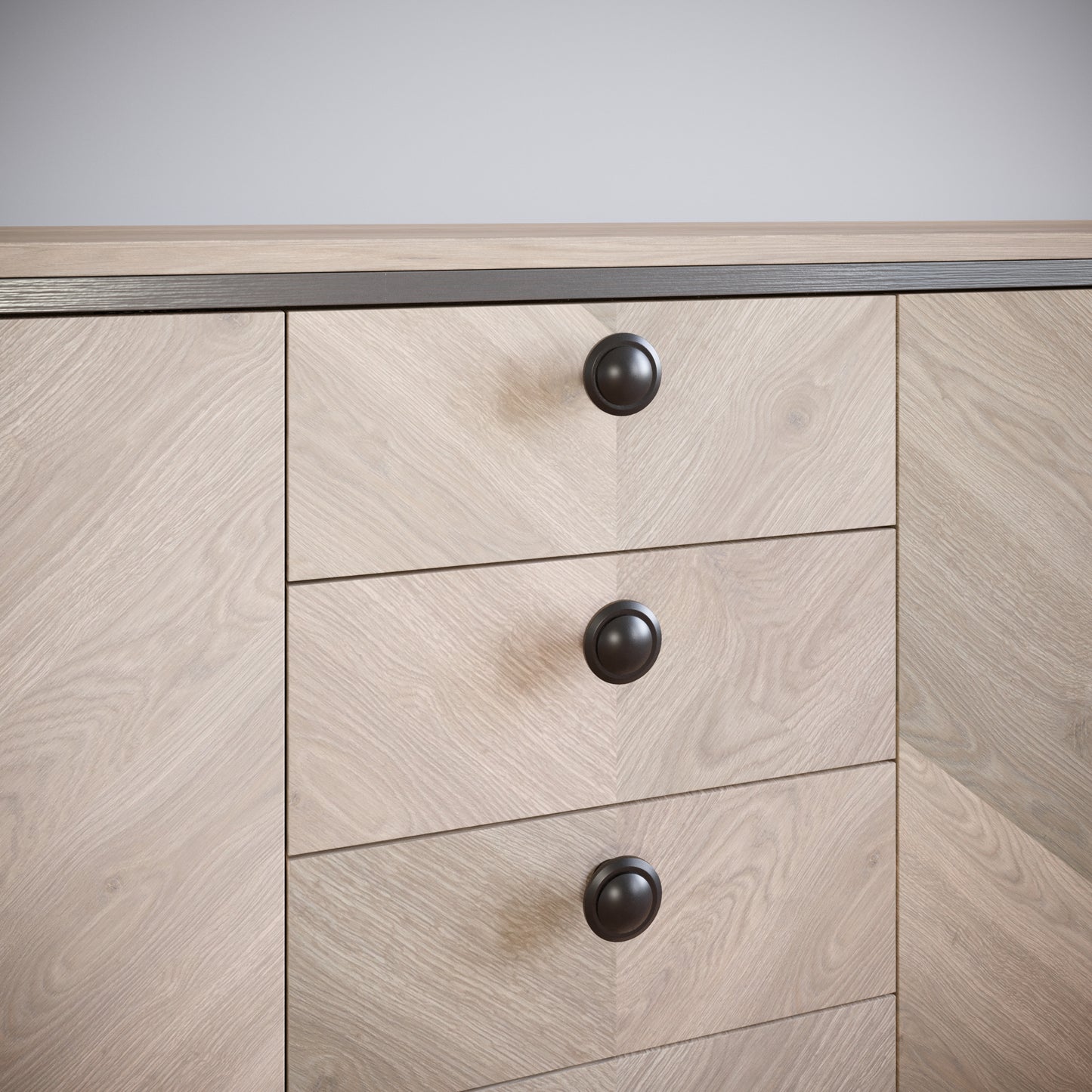 Round Cabinet Knob - Black Matt