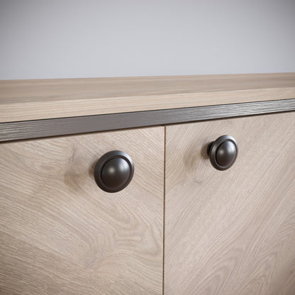 Round Cabinet Knob - Black Matt