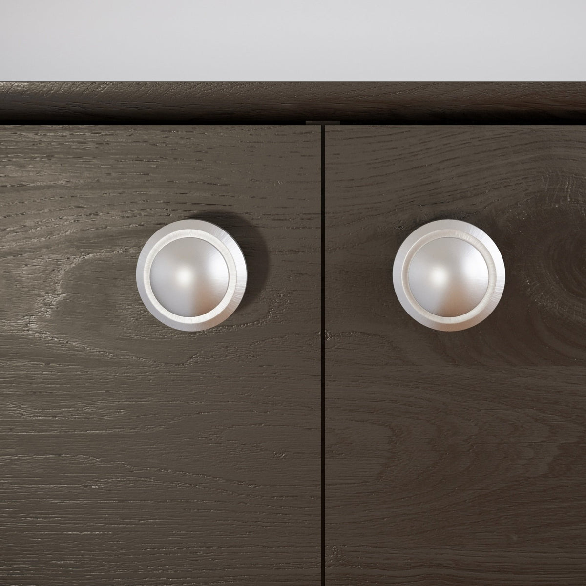 Round Cabinet Knob - Brushed Steel (9) – Furnica