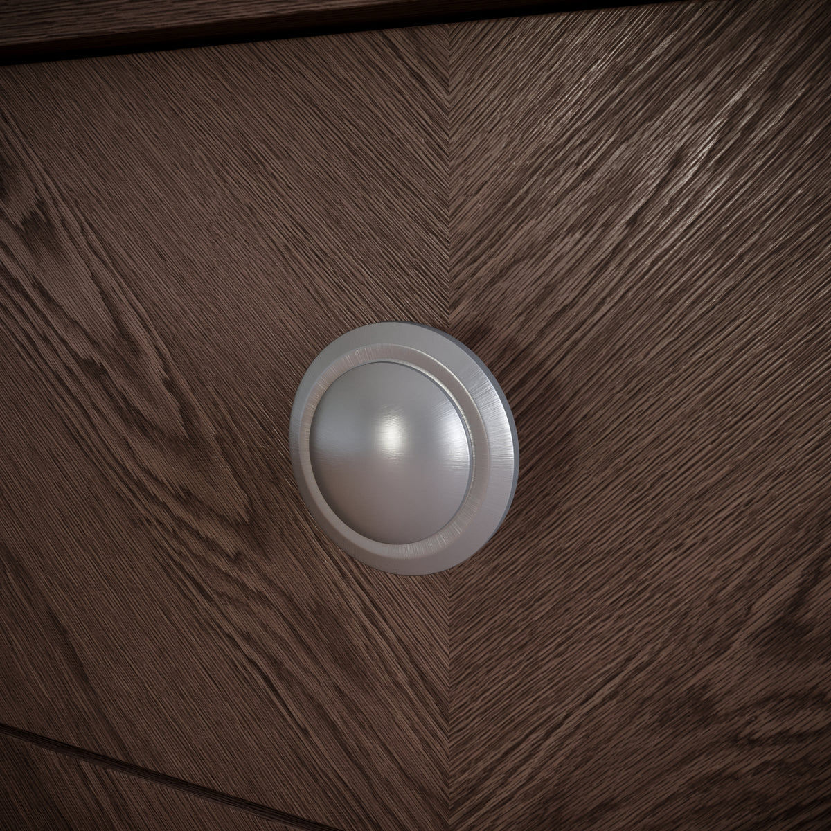 Round Cabinet Knob - Brushed Steel (3) – Furnica