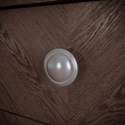 Round Cabinet Knob - Brushed Steel (3) – Furnica