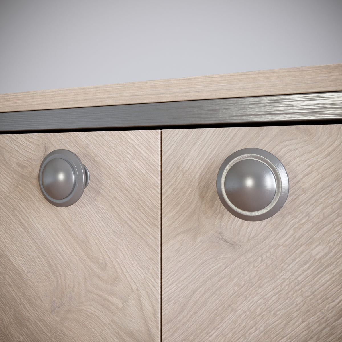 Round Cabinet Knob - Brushed Steel (17) – Furnica