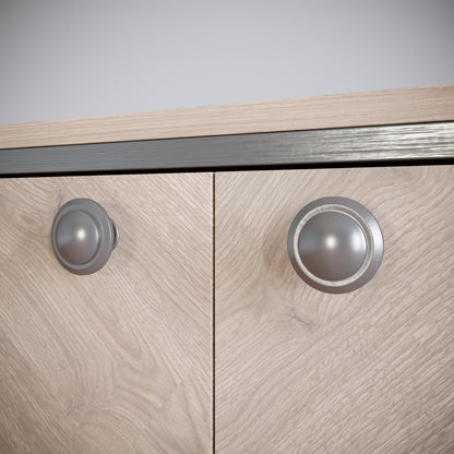 Round Cabinet Knob - Brushed Steel (17) – Furnica