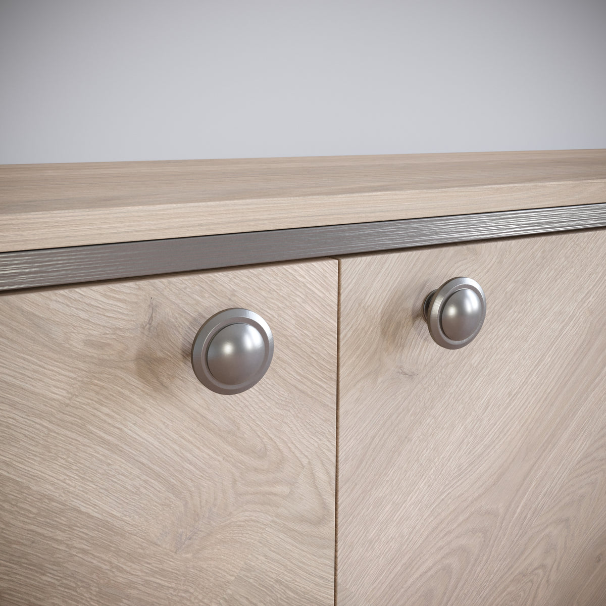 Round Cabinet Knob - Brushed Steel (8) – Furnica
