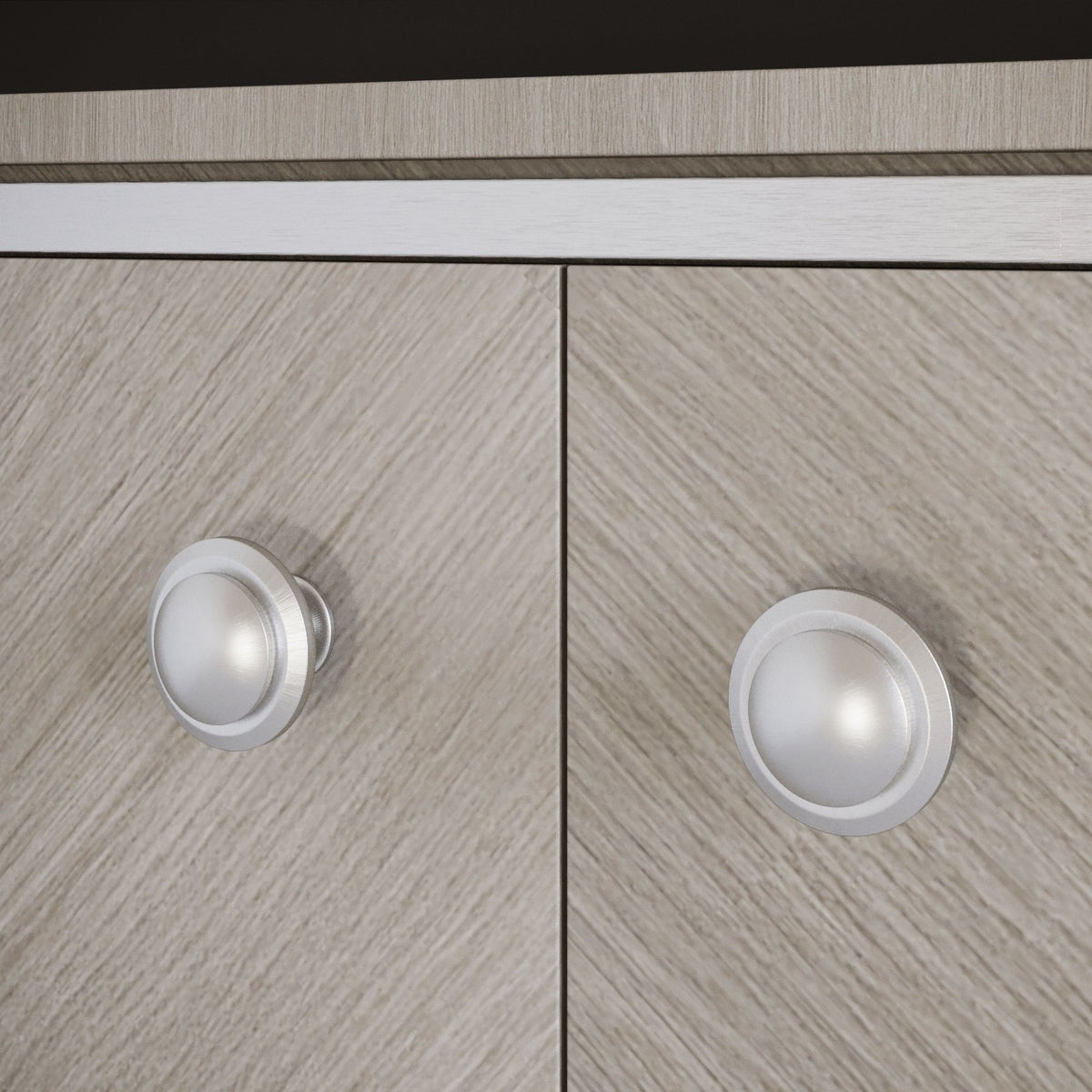 Round Cabinet Knob - Brushed Steel (10) – Furnica