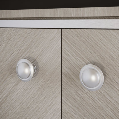 Round Cabinet Knob - Brushed Steel (10) – Furnica