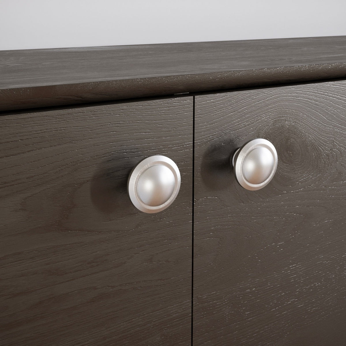 Round Cabinet Knob - Brushed Steel (6) – Furnica