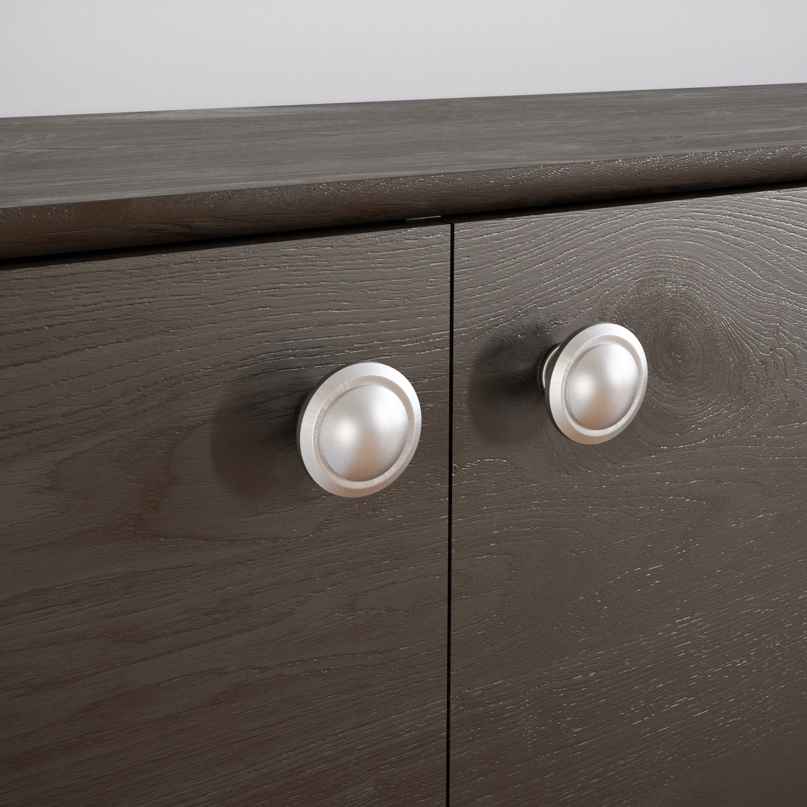 Round Cabinet Knob - Brushed Steel (6) – Furnica