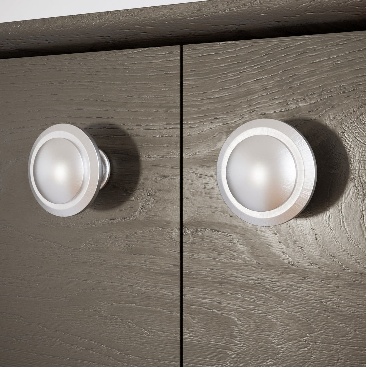 Round Cabinet Knob - Brushed Steel (11) – Furnica