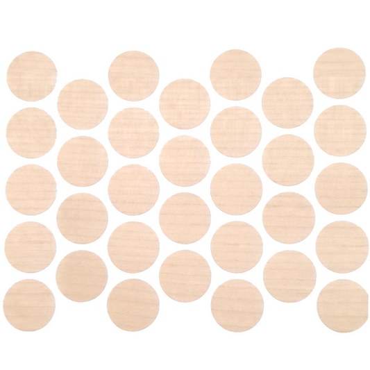 Screw cover caps Self-Adhesive - Light Maple 18mm