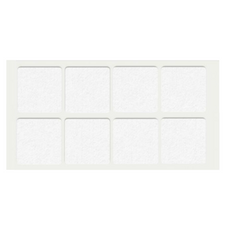 Self-Adhesive Felt Pad 50x50mm White