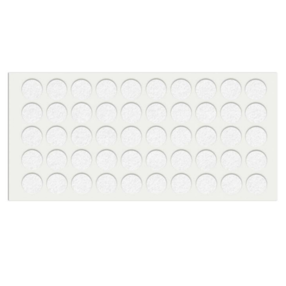 Self-Adhesive Felt Pad Ø18mm White