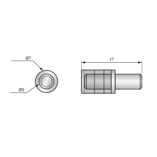 Shelf Pin with a Plastic Overlay Ø5mm (100 pcs) (2) – Furnica