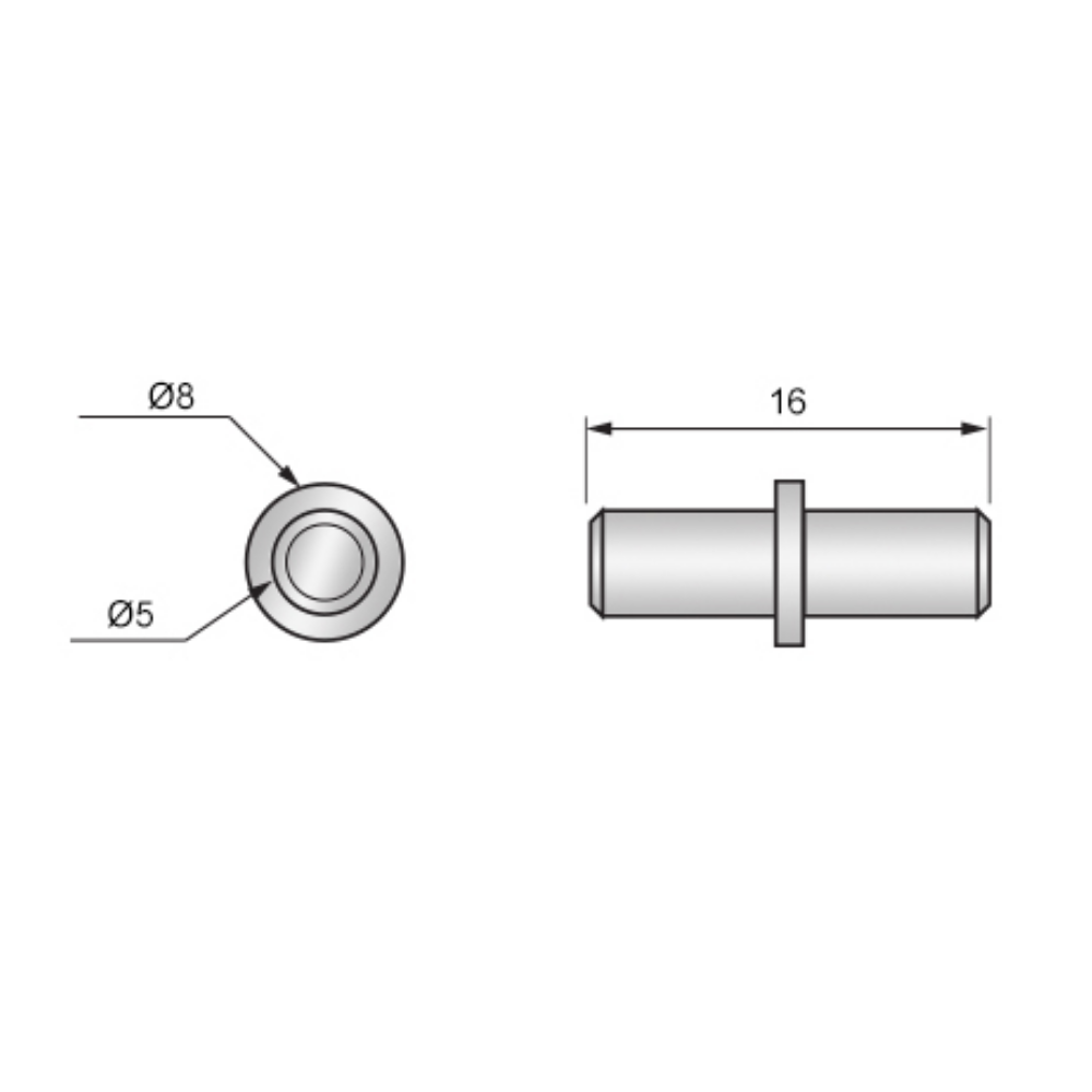 Shelf Support Pin Ø5mm (100 pcs)