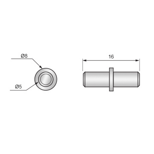 Shelf Support Pin Ø5mm (40 pcs)