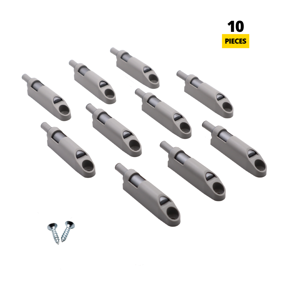 Soft-Close Cabinet Door Damper Grey (10 pcs)