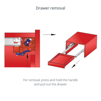Soft-Close Concealed Undermount Drawer Runners, Full Extension - 270mm