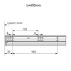 Soft-Close Concealed Undermount Drawer Runners, 3/4 Extension - 400mm