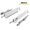 Soft-Close Drawer System, LOW, H: 68mm, White 300mm