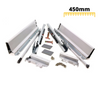 Soft-Close Drawer System, MEDIUM, H: 142mm, Silver 450mm