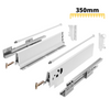 Soft-Close Drawer System, MEDIUM, H: 142mm, White 350mm
