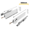 Soft-Close Drawer System, MEDIUM, H: 142mm, White 550mm