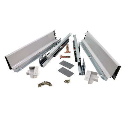 Soft-Close Drawer System, LOW, H: 68mm, Silver 350mm