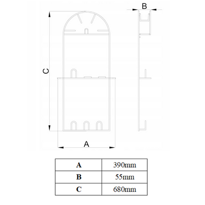 Wall-Mounted Vacuum Hose Holder - Large - Anthracite