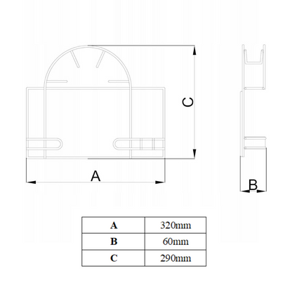 Wall-Mounted Vacuum Hose Holder - Small - White
