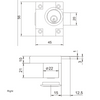 Furniture lock left/right 22x21mm