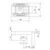 Adjustable furniture lock 22x21mm