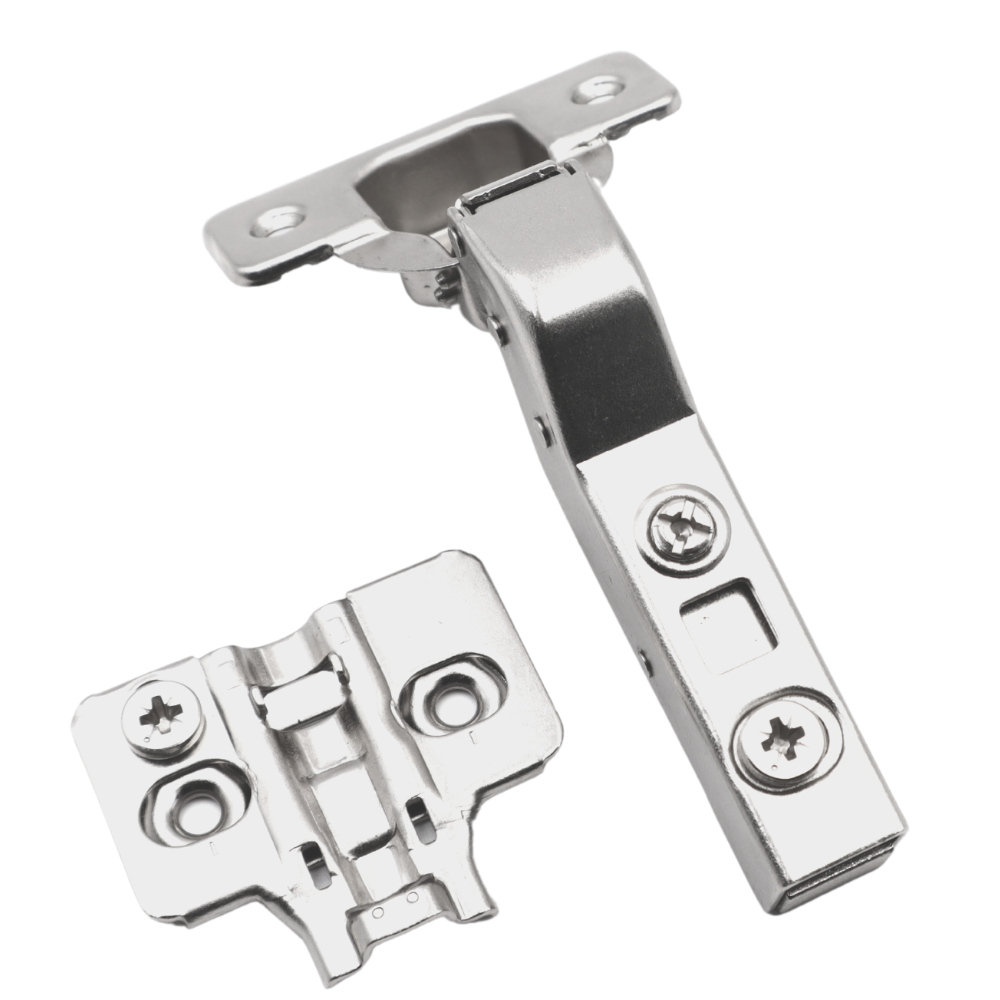 +30º Soft-Close Hinge, H2 Mounting Plate, Angled Doors (2) – Furnica