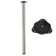 Adjustable Furniture Leg 1100mm - Steel Mounting Plate - Satin NTP 