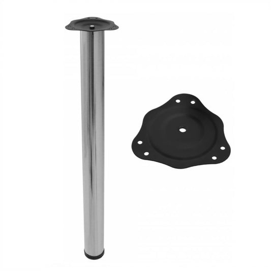 Adjustable Furniture Leg 710mm - Brushed Nickel NTP Brushed Nickel 