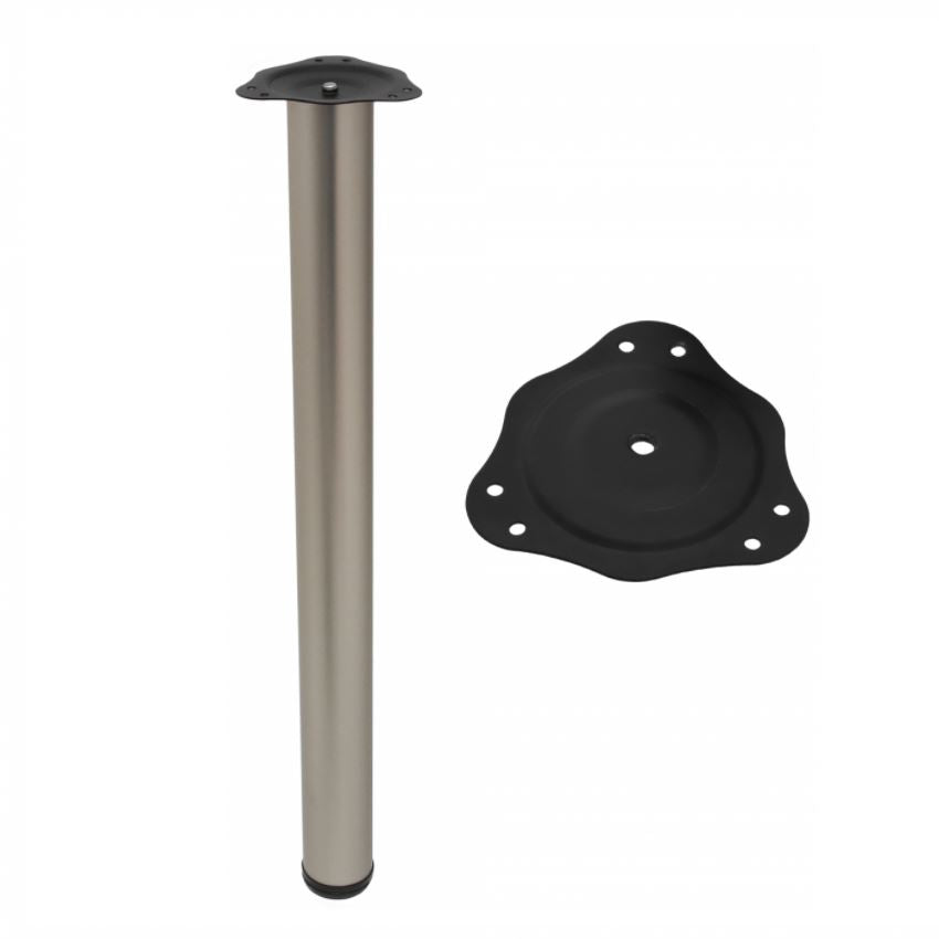 Adjustable Furniture Leg 710mm - Satin NTP Satin 