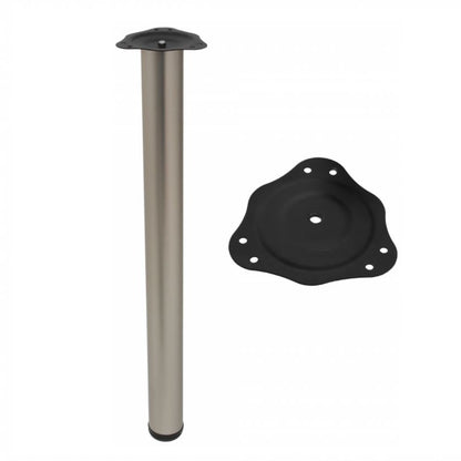 Adjustable Furniture Leg 710mm - Satin NTP Satin 