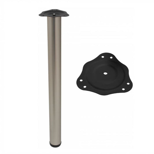 Adjustable Furniture Leg 710mm - Satin NTP Satin 
