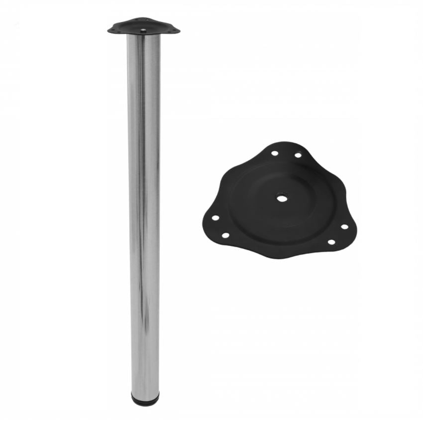 Adjustable Furniture Leg 820mm - Brushed Nickel NTP Brushed Nickel 