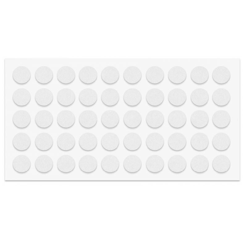 Cabinet door bumper - self-adhesive - 10mm White - 50pcs NTP White 