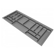 Cutlery Tray for Drawer, Cabinet Width: 1200mm, Depth: 490mm - Metallic