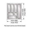 Cutlery Tray for Drawer, Cabinet Width: 500mm, Depth: 490mm - White