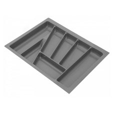 Cutlery Tray for Drawer, Cabinet Width: 600mm, Depth: 430mm - Metallic